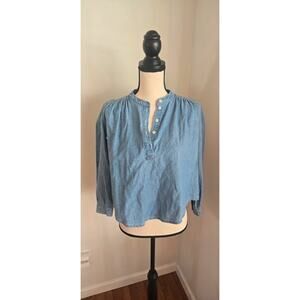 Madewell new blue chambray denim shirt XXS NWT